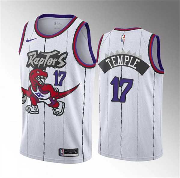 Men%27s Toronto Raptors #17 Garrett Temple White Classic Edition Stitched Basketball Jersey Dzhi->toronto raptors->NBA Jersey
